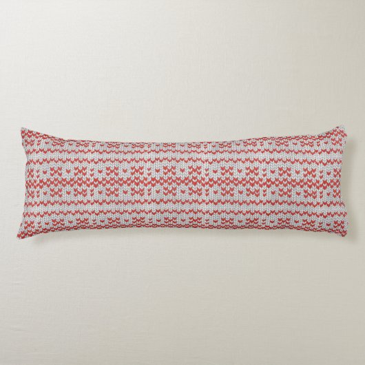RED NORDIC STRICK Kissen (Vorderseite)