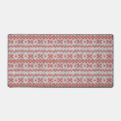 RED NORDIC STRICK Office Studio Desktop Mat Schreibtischunterlage (Vorderseite)
