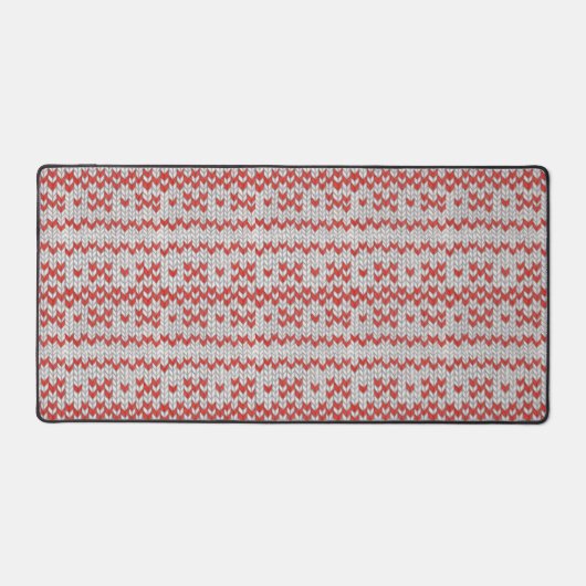RED NORDIC STRICK Office Studio Desktop Mat Schreibtischunterlage (Vorderseite)