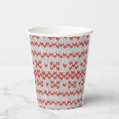 RED NORDIC STRICK Paper Cups Pappbecher (Rückseite)