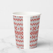 RED NORDIC STRICK Paper Cups Pappbecher (Rechts)