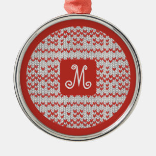 RED NORDIC STRICK Premium Runde Ornamente