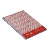 RED NORDIC STRICK SpiralNotebook + Text II Notizblock (Rechte Seite)
