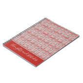 RED NORDIC STRICK SpiralNotebook + Text II Notizblock (Linke Seite)