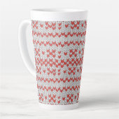 RED NORDIC STRICK Tall Latte Tasse (Linke Ecke)