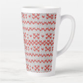 RED NORDIC STRICK Tall Latte Tasse (Rechts)