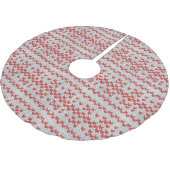 RED NORDIC STRICK Tree Skirt Polyester Weihnachtsbaumdecke (Schrägansicht)