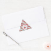 RED NORDIC STRICK Triangle Shape Stickers + Initia (Umschlag)