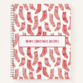 Red Nordic Strumpfs Custom Christmas Rezept Notizblock (Vorderseite)