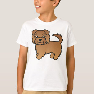 Red Norfolg Terrier Dog Cartoon Karikatur T-Shirt