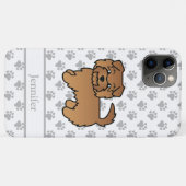 Red Norfolk Terrier Cartoon Dog & Name Case-Mate iPhone Hülle (Rückseite (Horizontal))