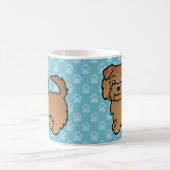Red Norfolk Terrier Cartoon Illustration Kaffeetasse (Mittel)