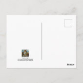 Red Northern Kardinal Bird auf dem Zaun Wasserfarb Postkarte (Rückseite)