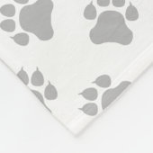 Red Norwich Terrier Cartoon Dog & Paws Fleecedecke (Ecke)