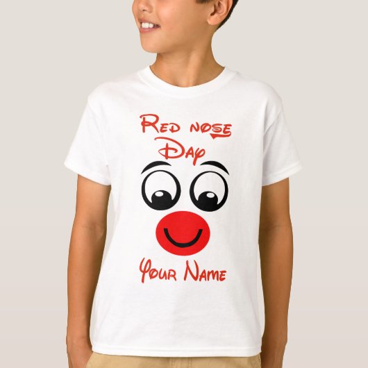Red Nose Day Personalisiert T Shirt Comic Refief (Vorderseite)