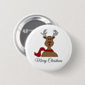 Red Nose Raindeer Button (Vorne & Hinten)