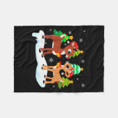 Red Nose Reindeer And Clarice Christmas Tree Kids Fleecedecke (Vorderseite (Horizontal))