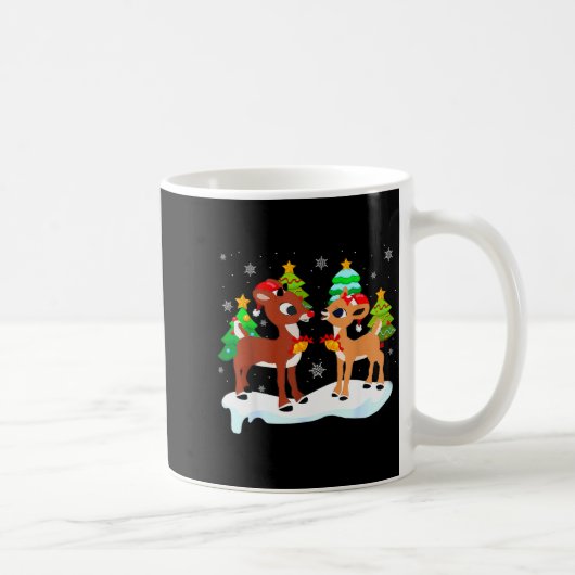 Red Nose Reindeer And Clarice Christmas Tree Kids  Kaffeetasse (Rechts)