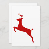 Red Nose Reindeer Christmas Folded Greeting Card Einladung (Vorne/Hinten)