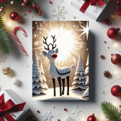Red Nose Reindeer Feiertagskarte