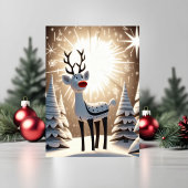 Red Nose Reindeer Feiertagskarte