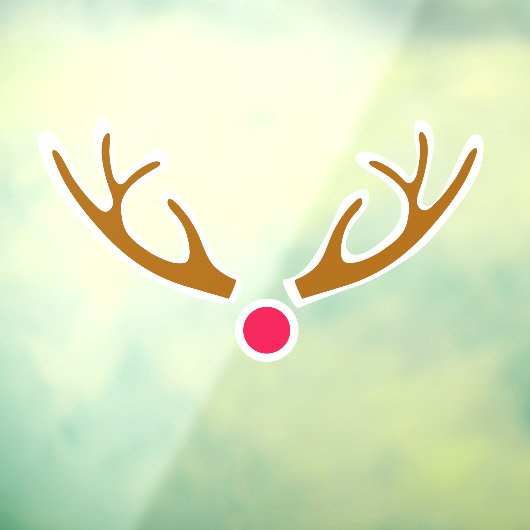 Red Nose Reindeer  Fensteraufkleber (Blatt 3)