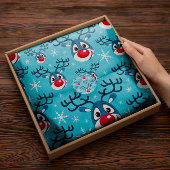Red Nose Reindeer Holiday | Rentierpapier Seidenpapier