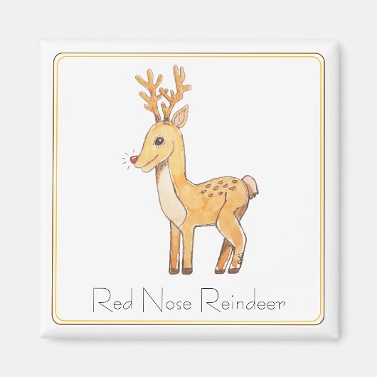 Red Nose Reindeer  Magnet (Vorne)