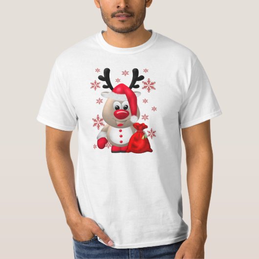 Red Nose Reindeer T-Shirt (Vorderseite)
