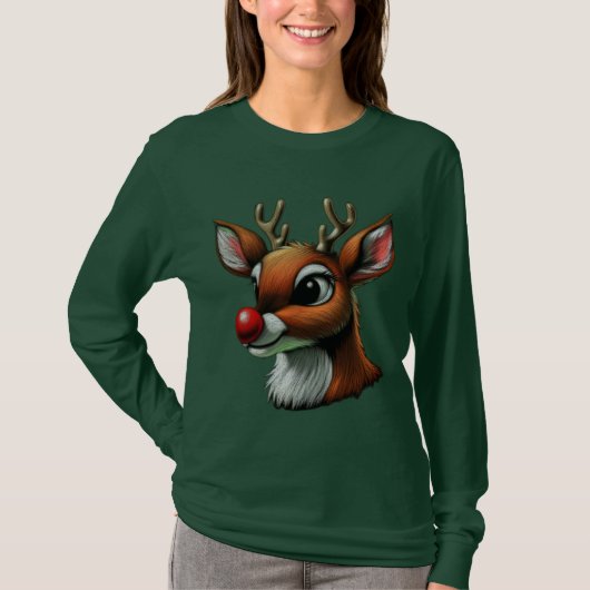 Red Nose Reindeer T-Shirt (Vorderseite)
