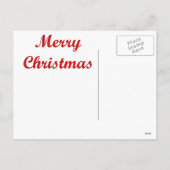 Red Nose Reindeer Vintage Kunst Feiertagspostkarte (Rückseite)