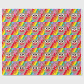 Red Nosed Reindee Weihnachtsraenbogen Geschenkpapier (Flach)