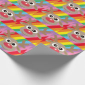 Red Nosed Reindee Weihnachtsraenbogen Geschenkpapier (Ecke)