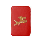 Red Nosed Reindeer Red Badematte (Vorderseite Vertikal)