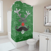Red Nosed Rudolph mit Mustache + Ihre Idee Duschvorhang (Beispiel)