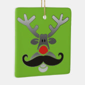 Red Nosed Rudolph mit Mustache + Ihre Idee Keramikornament (Rechts)