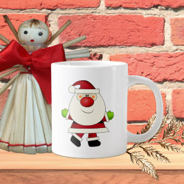 Red Nosed Santa Jumbo-Tasse