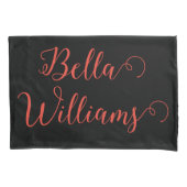 Red Note on Black Kissenbezug (Vorderseite-Links)