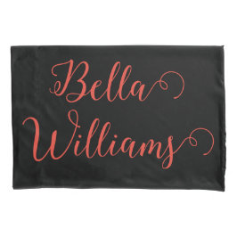 Red Note on Black Kissenbezug