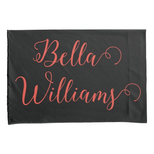 Red Note on Black Kissenbezug (Vorderseite-Rechts)