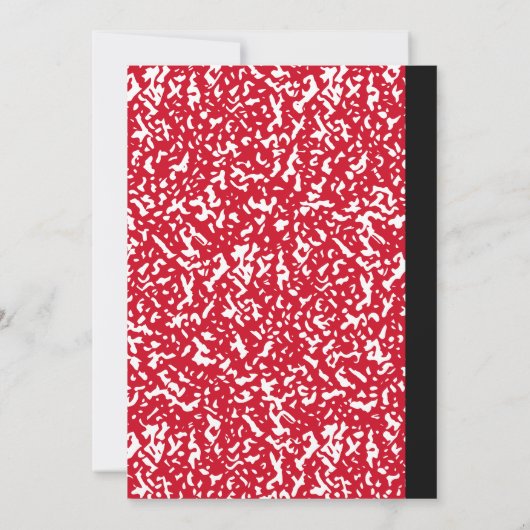 Red Notebook Teacher Funny Save the Date Hochzeit Einladung (Rückseite)