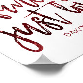 Red Nothing Extravagant Just Liebe | Dark Crimson  Poster (Ecke)