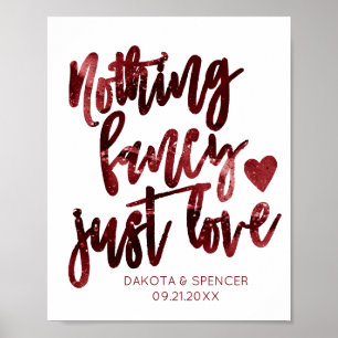 Red Nothing Extravagant Just Liebe Dark Crimson Poster