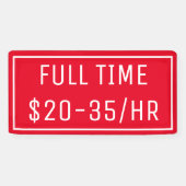 Red Now Hating Sign Banner (Horizontal)