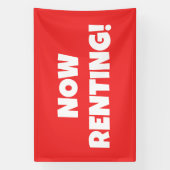 Red Now Renting Banner (Vertikal)