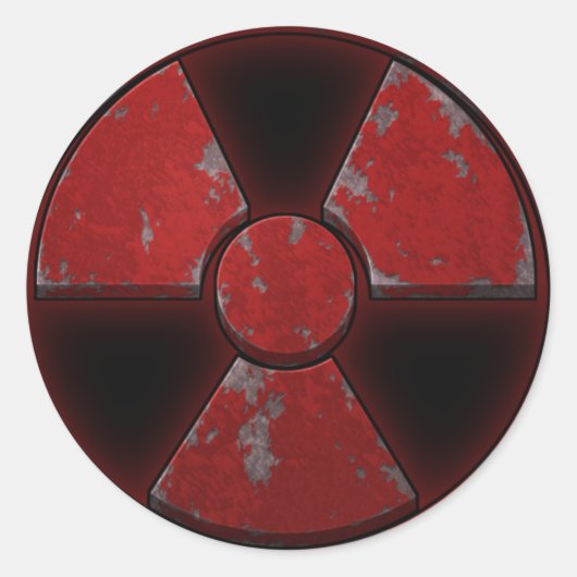 Red Nuke Runder Aufkleber (Vorderseite)
