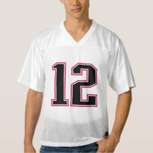 Red Number 12 Männerfußballjersey