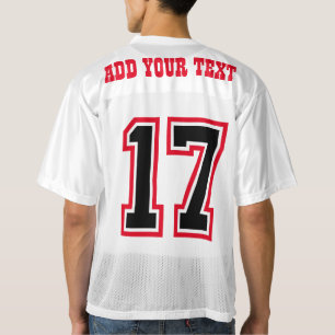 Red Number 17 MännerfußballJersey Männer Football Trikot