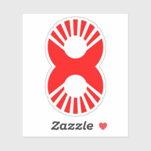 Red Number 8 Aufkleber