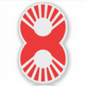 Red Number 8 Aufkleber (Vorderseite)